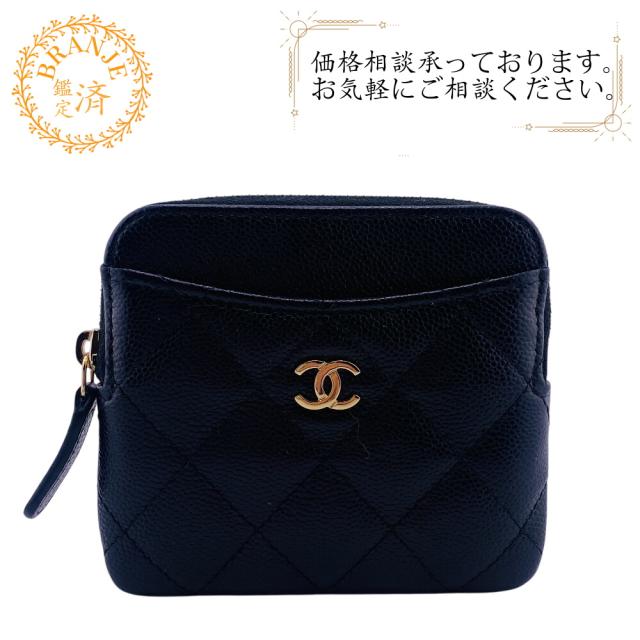 CHANEL キャビアスキン　マトラッセ　コインケース　フラグメントケース 店頭販売品】CHANEL/シャネル/コインケース/カードケース