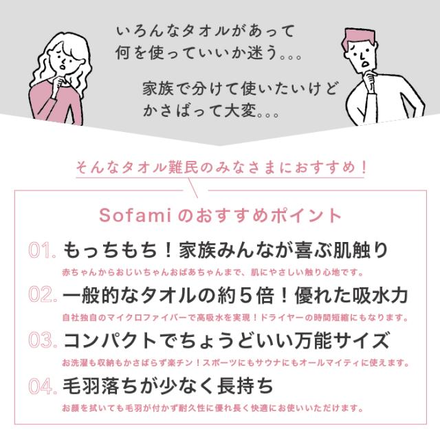 速乾ミニバスタオルSofamiの商品詳細3