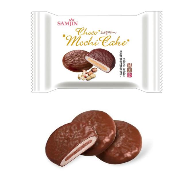 [サムジン] SANJIN チョコ餅パイ ピーナッツクリーム / 186g(31g×6個) チョコパイ 餅チョコパイ もちちょこ 韓国お菓子