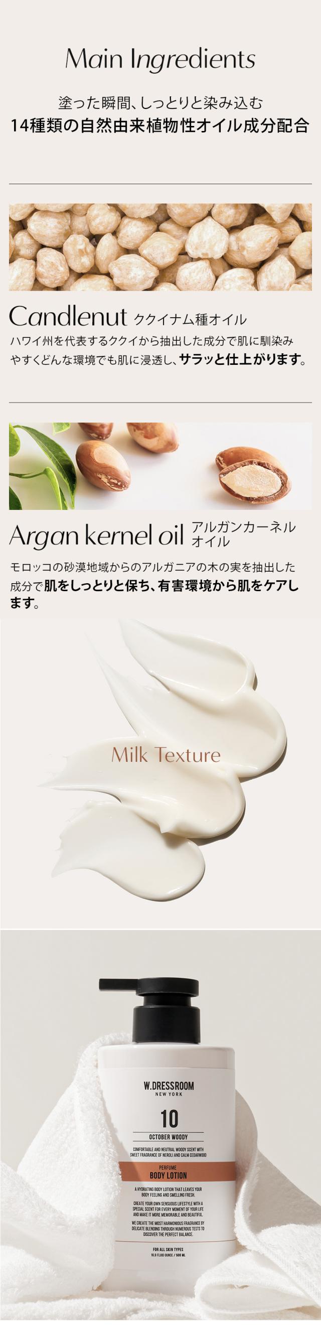 [W.DRESSROOM]モイスチャライジングパフュームボディローション【オクトーバー ウッディ】500ml/ダブルドレスルーム No.10 OCTOBER WOODY 韓国ボディローション 韓国コスメ