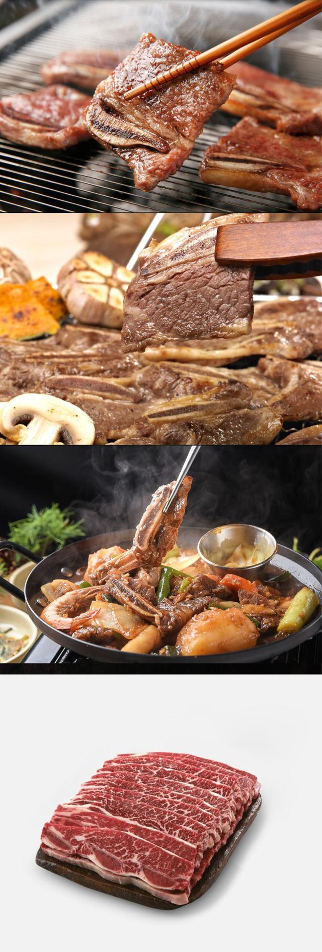 [牛肉] 骨付き LAカルビスライス / 約1kg(9-11mm) メキシコ産 カルビ スライス キャンプ お肉 BBQ スペアリブ 骨付き（冷凍）