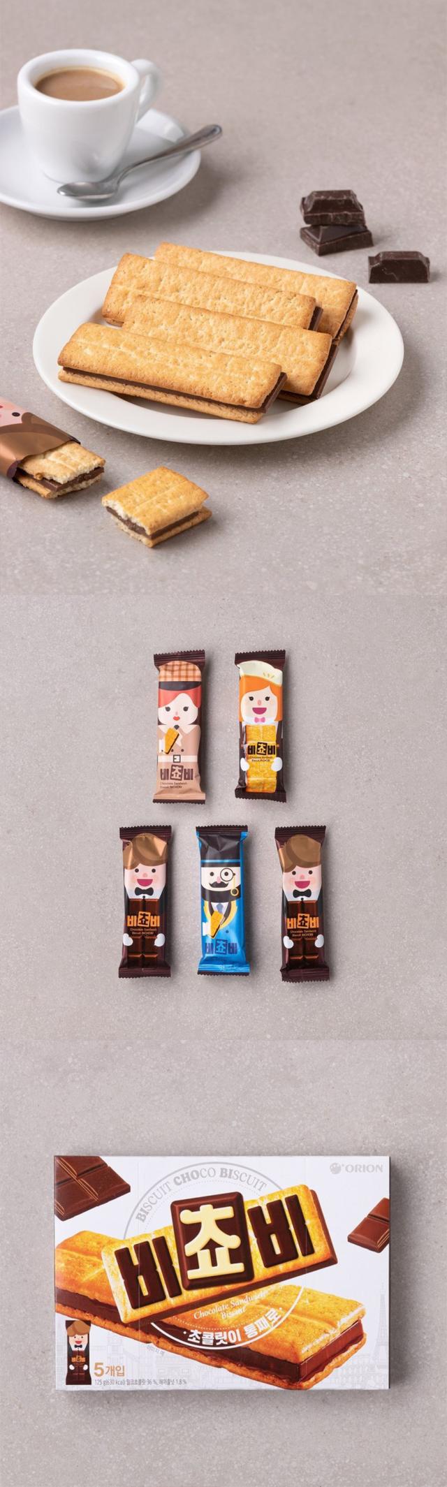 [オリオン] ORION ビチョビ / 125g(5個入り) チョコ ビスケット チョコレートビスケット 韓国お菓子