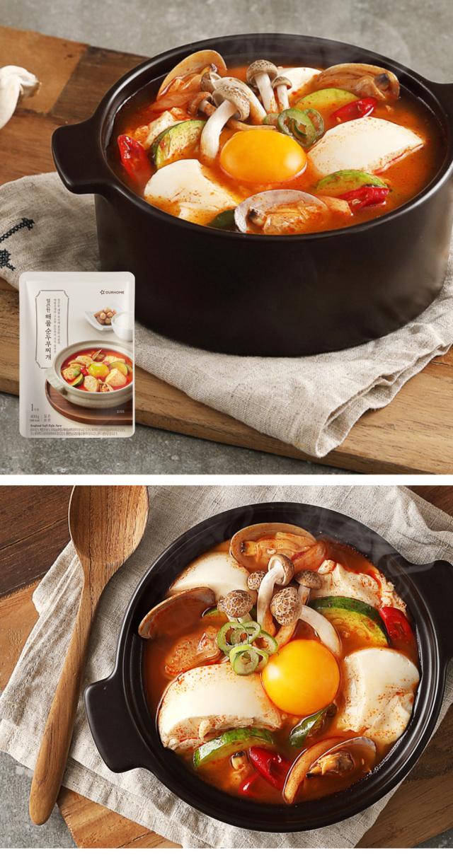 [OURHOME] スンドゥブチゲ 海鮮 純豆腐400g / アウアホーム 海鮮スンドゥブ 海鮮純豆腐 鍋料理 韓国スープ 韓国料理 簡単韓国料理 レトルトスープ