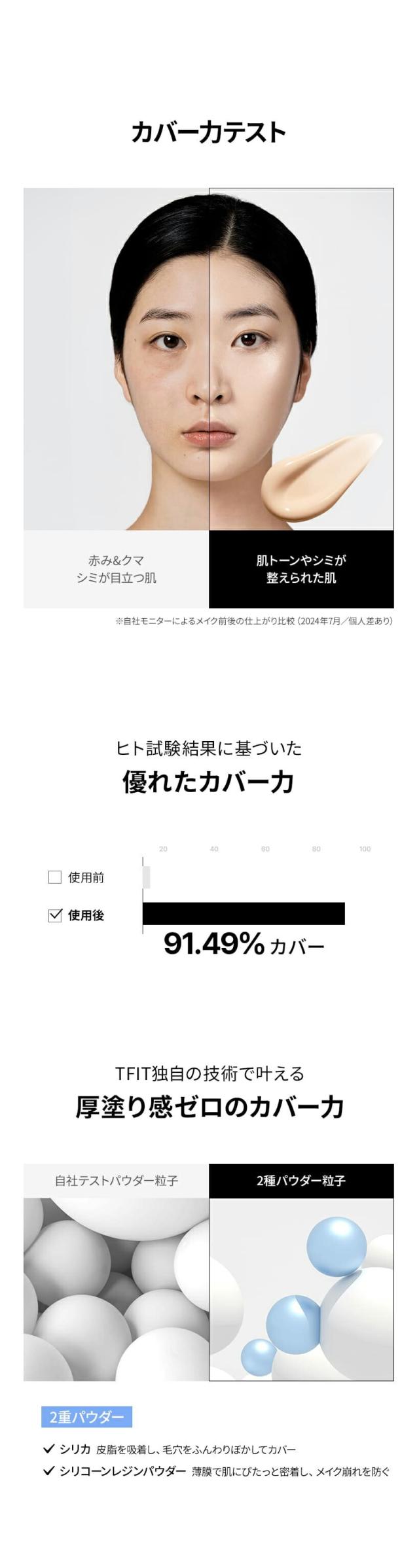[TFIT] アイシーフィットカバークッションEX / 12g クッションファンデ セミマット ベースメイク 高カバー UVカッ ト 韓国コスメ