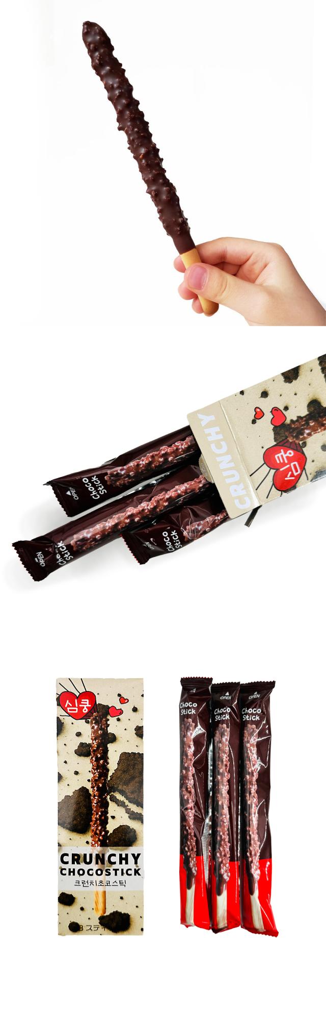 [シムクン] クランチ チョコスティック / 54g(3本入 / 個包装) クランチ ジャイアントチョコ スティック ビスケット チョコレート ペペロ 韓国お菓子