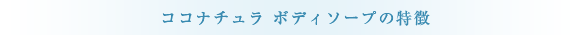ココナチュラ ボディソープの特徴