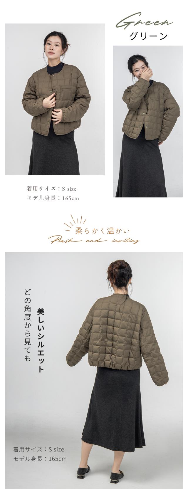 Tisage ダウンジャケット レディース ショート ダウン90% アウター 秋