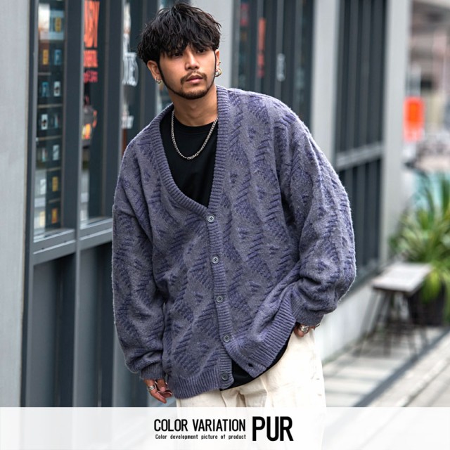 ☆人気☆ OBEY カーディガン 星 ニット モヘヤ シャギー 黒 L