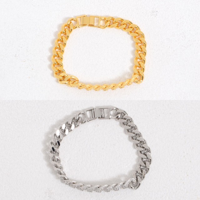 ホースシューブレスレット ステンレス チェーンブレスレット