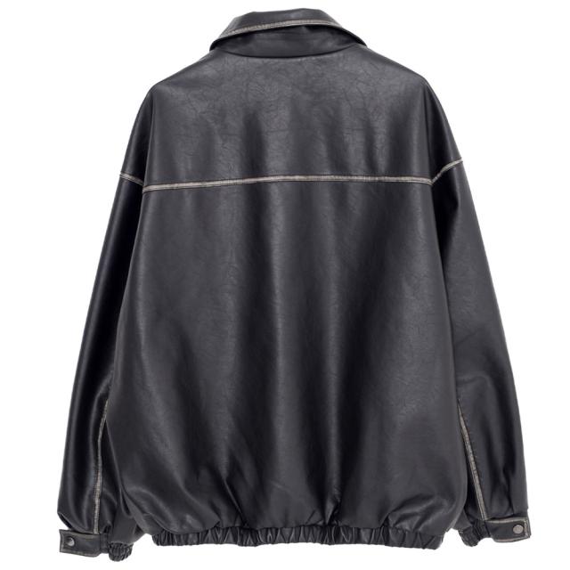 冬モノ激安！ビンテージ品！【Bisonte】レザージャケット ブラック色 M 冬モノ激安！ビンテージ品！【Bisonte】レザージャケット