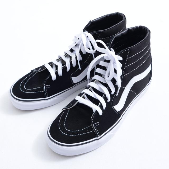 新品】vans SK8-HI 黒白チェック 27.5cm サイドテープチェック