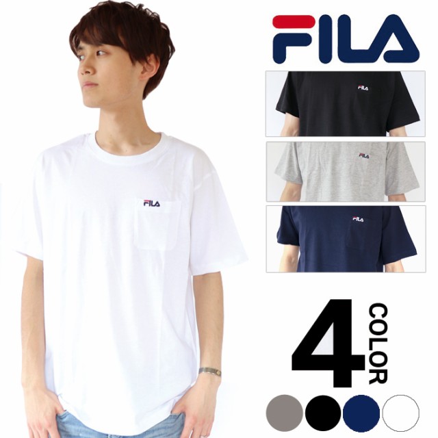 送料無料 FILA フィラ Tシャツ メンズ 半袖 夏 Men's ポケット付き