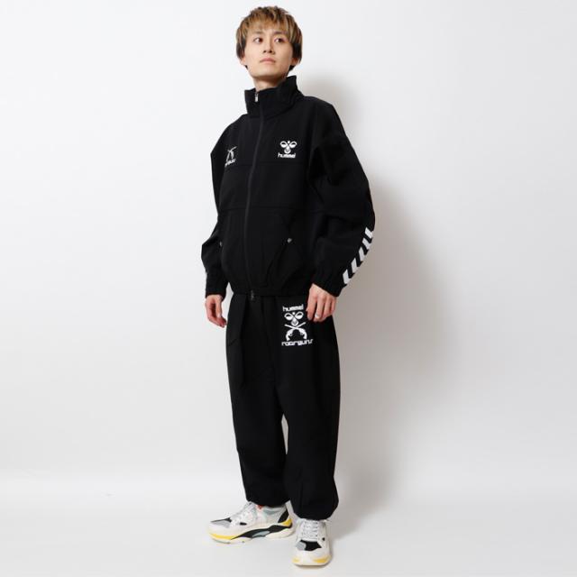 ロアーガンズ roarguns×hummel ヒュンメル ストレッチナイロンブルゾン＆パンツ セットアップ ジャージ 上下 SET パンツ ブルゾン 2点セット ロアーガンズ roarguns×hummel ヒュンメル ストレッチナイロンブルゾン