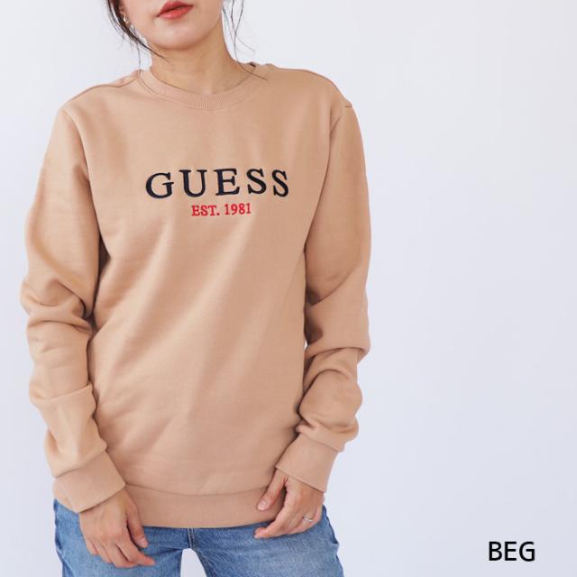 GUESS ゲス トレーナー スウェット 刺繍ロゴ メンズ【 プリントトレーナー ロゴプリント おしゃれ 人気 アメリカ カジュアル ビター BITTER系スウェットシャツ 送料無料 】 GUESS ゲス トレーナー スウェット 刺繍ロゴ メンズ【 プリント