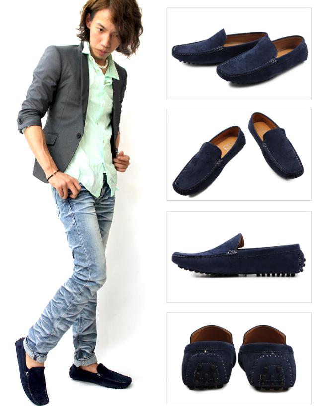 【美品】MORESCHI スウェード ドライビングシューズ　トープカラー 美品】MORESCHI スウェード ドライビングシューズ トープカラー