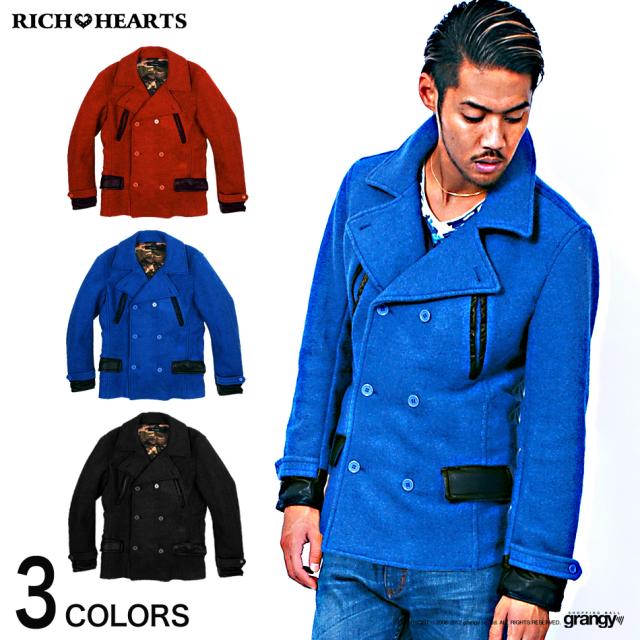 RICH HEARTS リッチハーツ RH ウールピーコート Pコート ジャケット RICH HEARTS リッチハーツ RH ウールピーコート Pコート ジャケットの