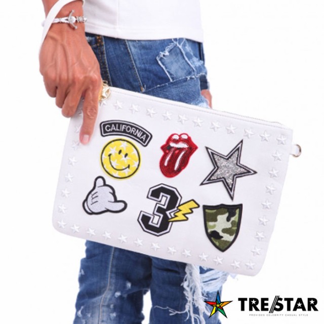 TRE STAR (トレスター) WAPPEN CLUTCH BAG ワッペン クラッチ ...