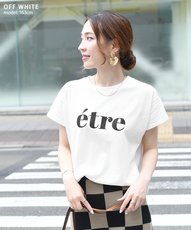 新作 カットソー レディース 半袖 夏 綿 おしゃれ 白 黒 Tシャツ ロゴ