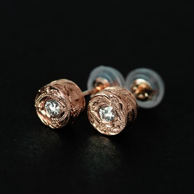 ハワイアンジュエリー ピアス ピンクゴールド K14 ピアス
