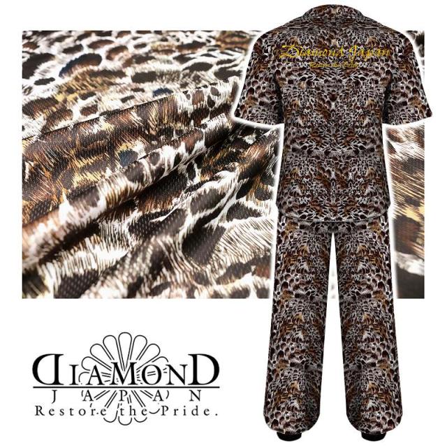 ジャザサイズ　セットアップ　レオパード柄 半袖 セットアップジャージ 長ズボン 服 DIAMOND JAPAN アニマル