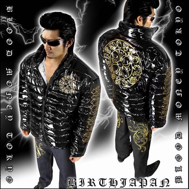 送料無料14037黒 -BLOOD MONEY TOKYO-中綿ジャケット 悪羅悪羅系オラオラ系ヤカラグヤクザヤンキーチンピラ暴走族ダウンジャケット風服 悪党の店 バースジャパン BIRTHJAPAN