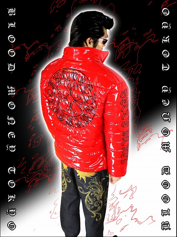 送料無料14037赤 -BLOOD MONEY TOKYO-中綿ジャケット 悪羅悪羅系オラオラ系ヤカラグヤクザヤンキーチンピラ暴走族ダウンジャケット風服 悪党の店 バースジャパン BIRTHJAPAN