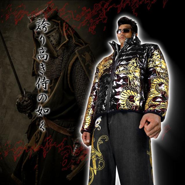 送料無料14038黒 -BLOOD MONEY TOKYO-中綿ジャケット 悪羅悪羅系オラオラ系ヤカラグヤクザヤンキーチンピラ暴走族ダウンジャケット風服 悪党の店 バースジャパン BIRTHJAPAN