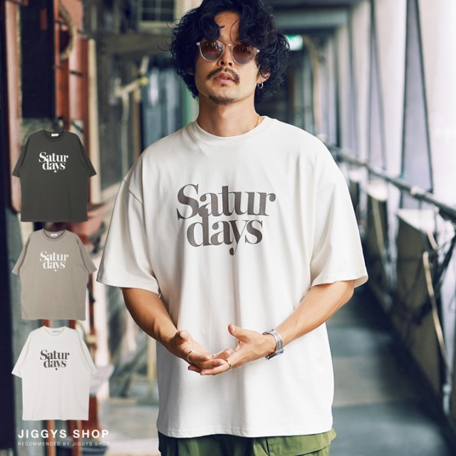 SaturdaysロゴプリントTシャツ