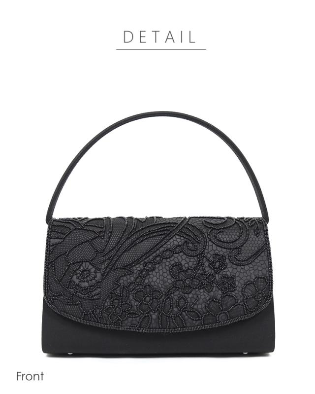 京都スタイルのブラックフォーマルバッグ(喪服 礼服 バッグ )袱紗 サブバッグ 3点セット