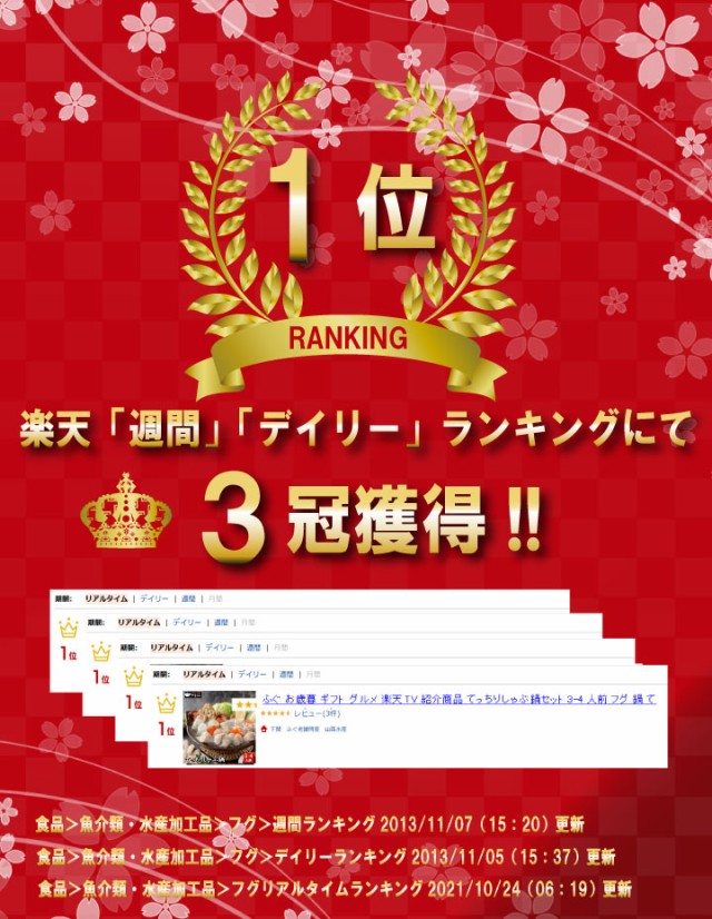 てっちりしゃぶランキング１位