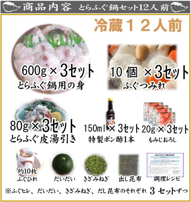 とらふぐ鍋、商品詳細