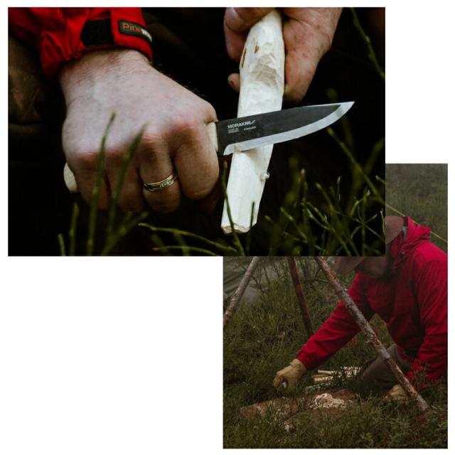 フルタングナイフ モーラナイフ ウィット ブラックブレード (S) -アッシュウッド Morakniv Ash Wood Wit 正規品 | キャンプナイフ ステンレス バトニング フェザースティック アウトドア アウトドア用品 キャンプグッズ キャンプ用品 調理 料理 薪割り 包丁 山登り 登山