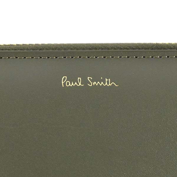 送料込 緑 グリーン メンズ M1a4778 ラウンドファスナー 長財布 財布 Smith Paul ポールスミス レザー マルチストライ ブランド ロゴ 牛革 本革 長財布 Sutevalle Org