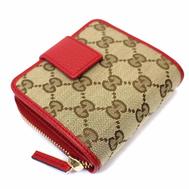 グッチ GUCCI 財布 二つ折り財布 ミニ財布 346056-ky9lg-8606 レディース 女性 プレゼント 送料無料 折財布 コンパクトジップ  GGキャンバス ベージュ レッド アウトレット ブランド 彼女 女性 誕生日 2021 春夏 新作 20代 30代 40代 50代 60代 春 夏  新作の通販はau PAY