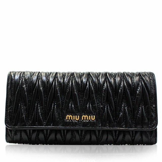 ミュウミュウ 長財布 MIUMIU マテラッセ 5m1109 f0002 nero 財布 ...