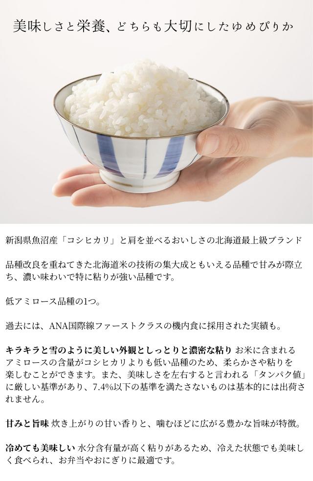 北海道産ゆめぴりか 金賞健康米 白米
