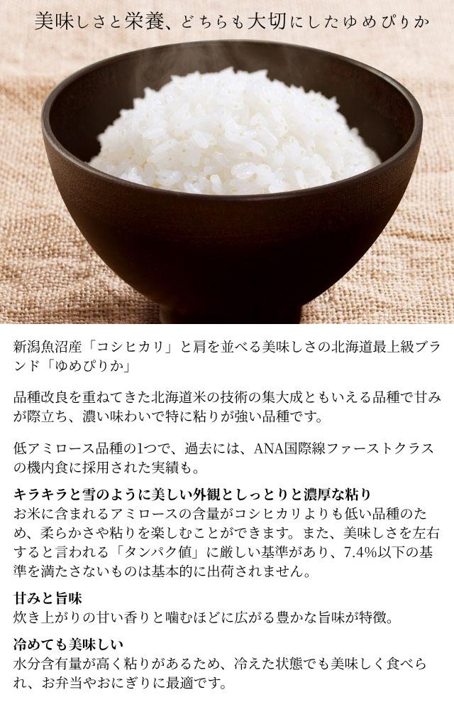 北海道産ゆめぴりか 金賞健康米 白米