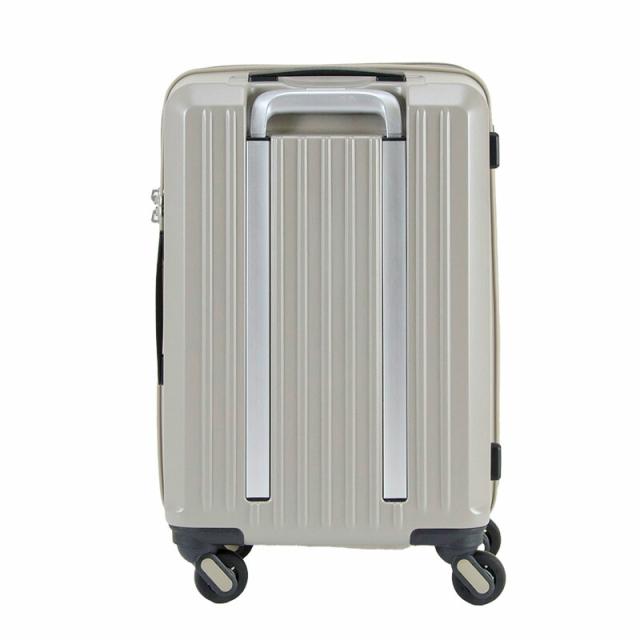 フリクエンターのリエーヴェ4輪キャリーのグレージュ、背面フォト。