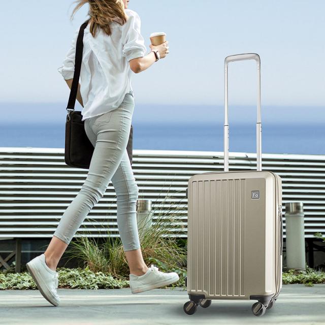 フリクエンターのリエーヴェ4輪キャリーのグレージュ、イメージフォト。