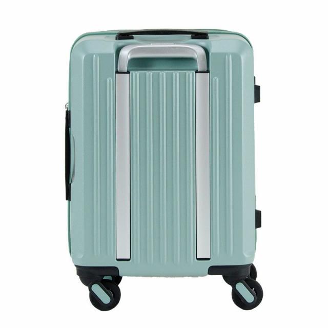 フリクエンターのリエーヴェ4輪キャリーのミントグリーン、背面フォト。