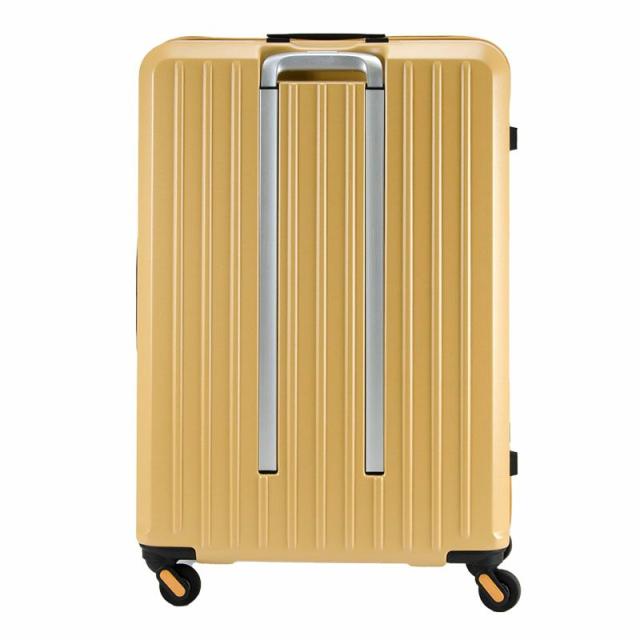 フリクエンターのリエーヴェ4輪キャリーのマスタード、背面フォト。