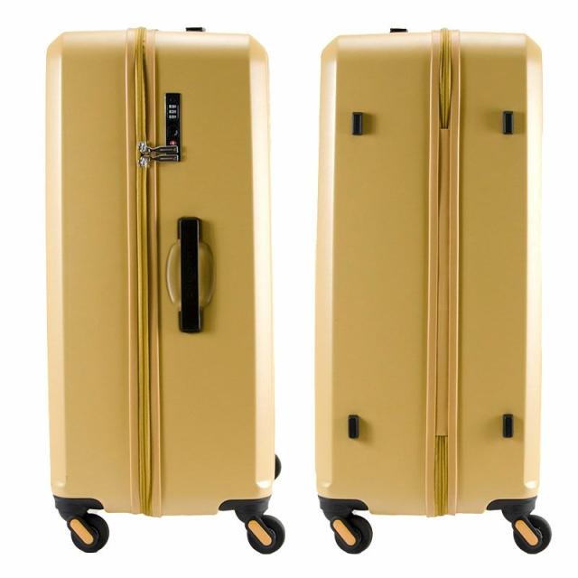 フリクエンターのリエーヴェ4輪キャリーのマスタード、側面フォト。