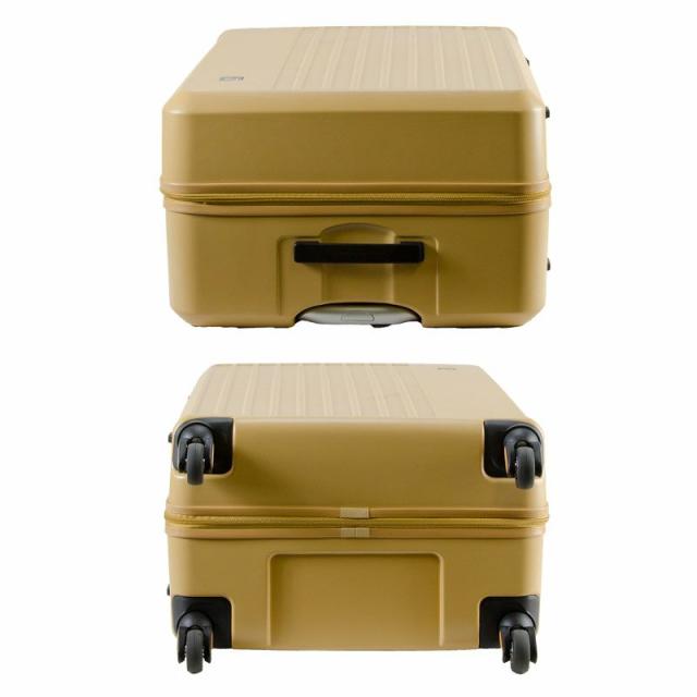 フリクエンターのリエーヴェ4輪キャリーのマスタード、上面下面フォト。