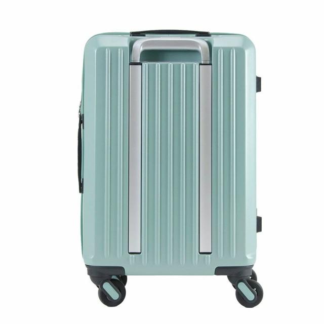 フリクエンターのリエーヴェ4輪キャリーのミントグリーン、背面フォト。