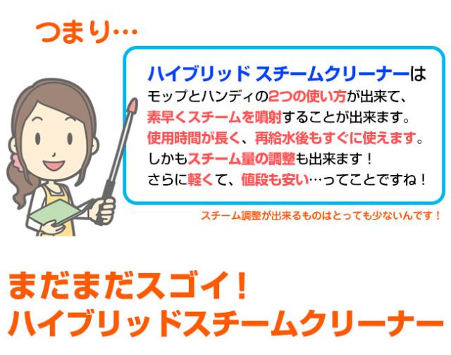 だからハイブリッドスチームクリーナーは人気！