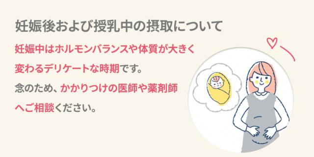 妊娠後および授乳中の摂取について