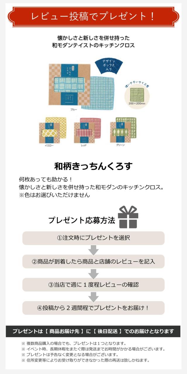 レビュー投稿でプレゼント!