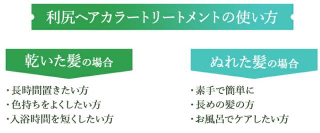 利尻ヘアカラートリートメント使用方法！