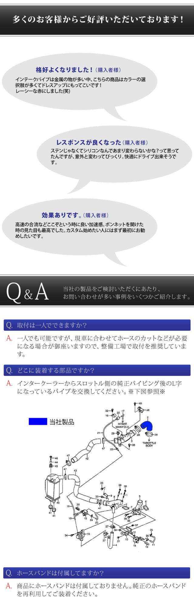 シリコンインテークホース