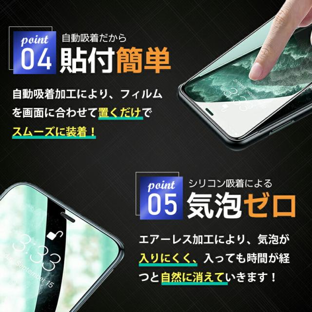 iPhone13 Pro Max ブルーライトカット 保護フィルム ガラス保護フィルム 保護シール iPhone ガラスフィルム スマホ保護フィルム 画面保護フィルム ブルーカット保護フィルム